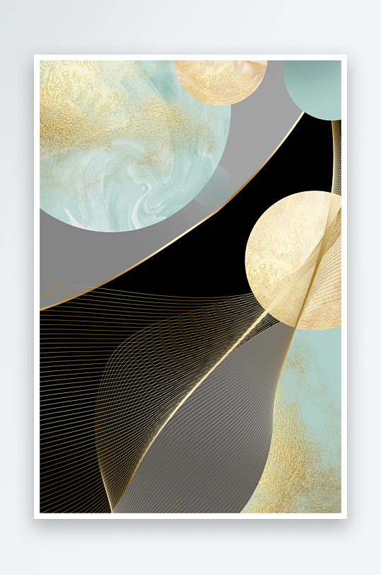 现代中式装饰画PSD模版-众图网