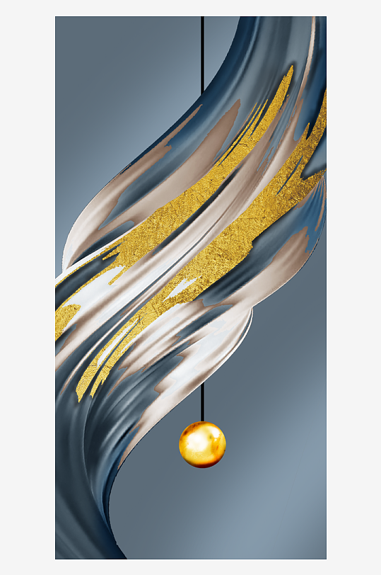 现代中式装饰画PSD模版-众图网