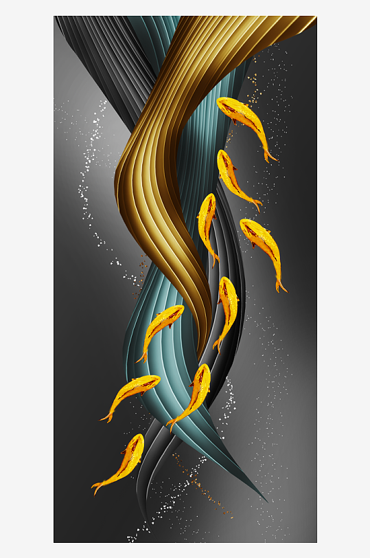 现代中式装饰画PSD模版-众图网