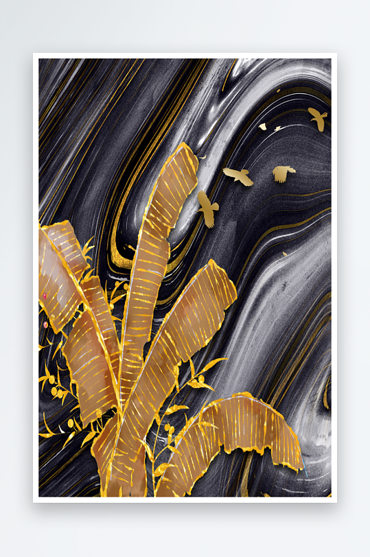 现代中式装饰画PSD模版-众图网