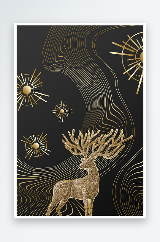 现代中式装饰画PSD模版-众图网