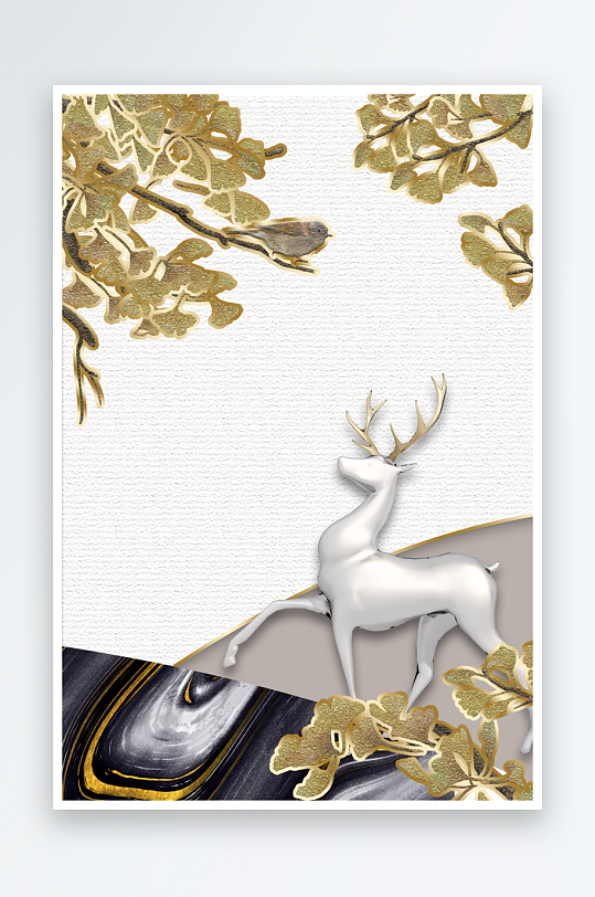 现代中式装饰画PSD模版-众图网