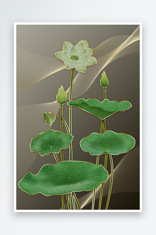 现代中式装饰画PSD模版-众图网