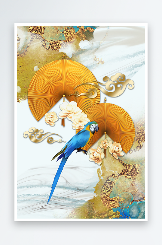 现代中式装饰画PSD模版-众图网