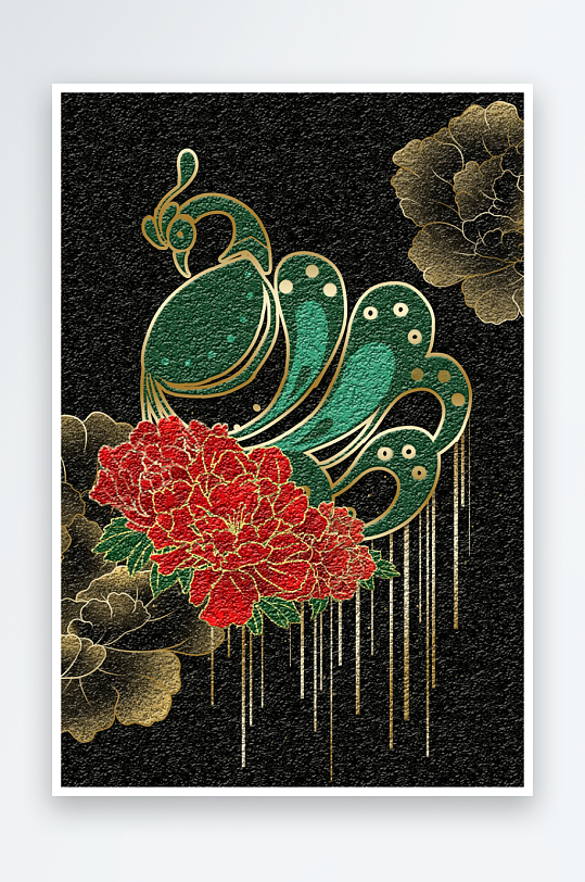 现代中式装饰画PSD模版-众图网