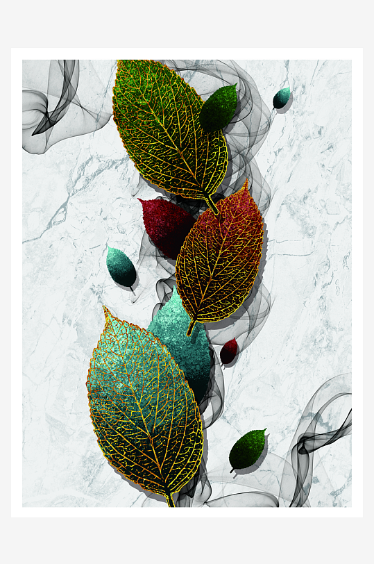 现代中式装饰画PSD模版-众图网