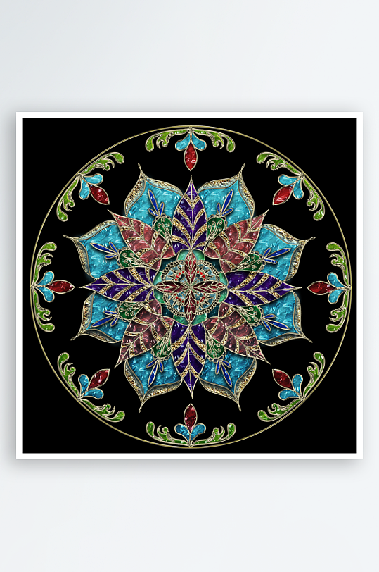 现代中式装饰画PSD模版-众图网