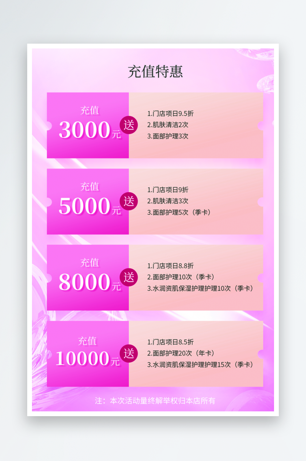 医美整形美容周年庆宣传海报素材