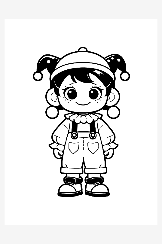 卡通小丑人物素材图-众图网