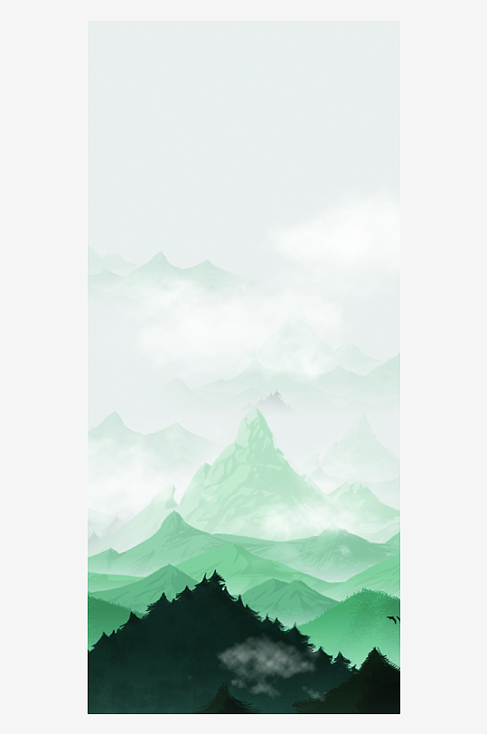 古风山水风景画装饰画挂画-众图网