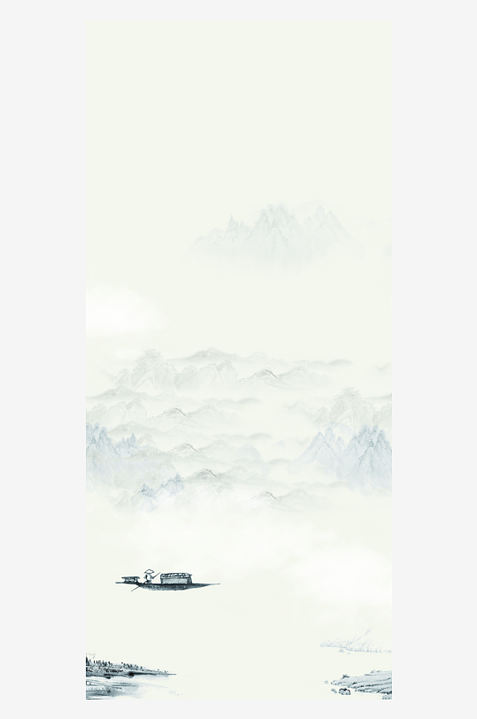 古风山水风景画装饰画挂画-众图网