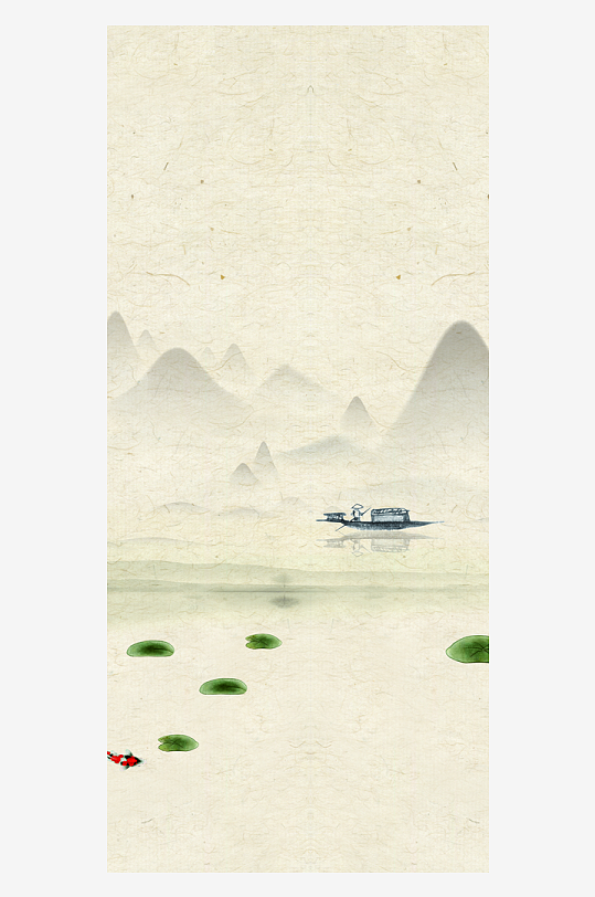 古风山水风景画装饰画挂画-众图网