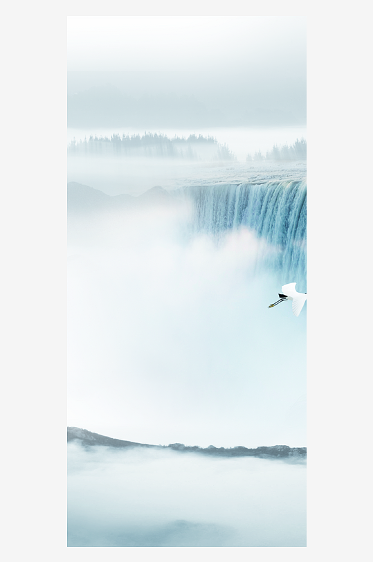 水墨山水风景画装饰画挂画-众图网