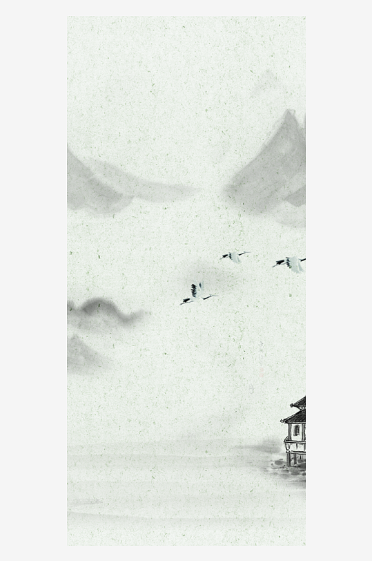 水墨山水风景画装饰画挂画-众图网