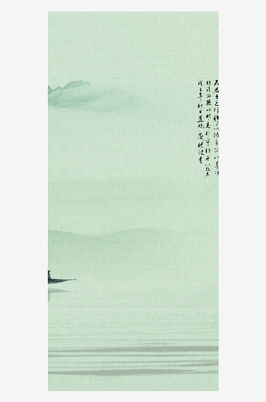 水墨山水风景画装饰画挂画-众图网