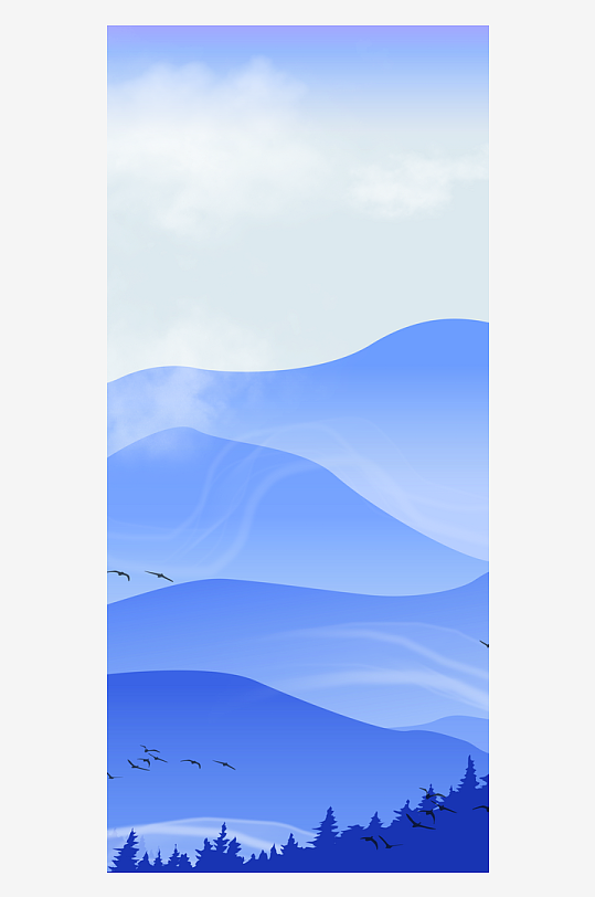 古风山水风景画装饰画-众图网