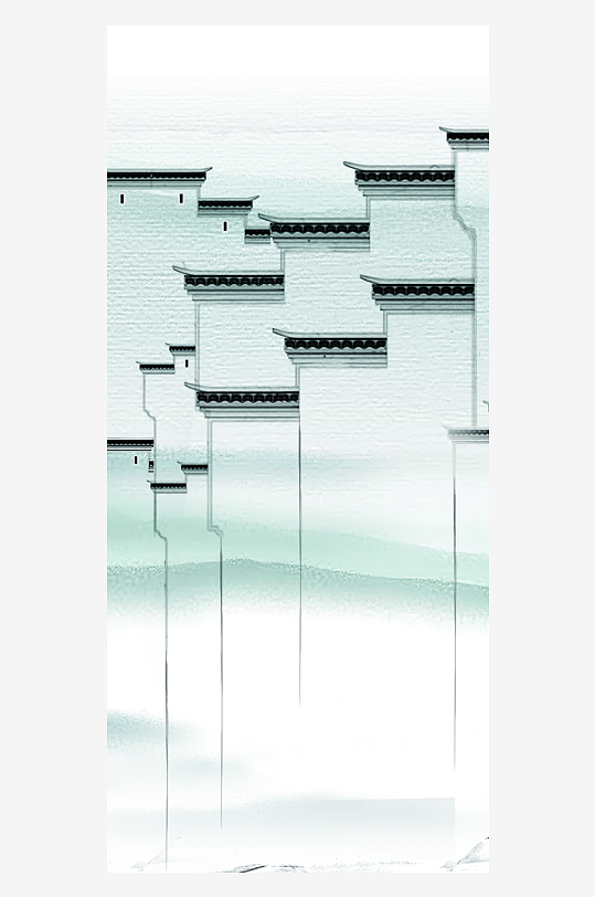 古风山水风景画装饰画-众图网