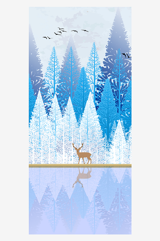 古风山水风景画装饰画-众图网