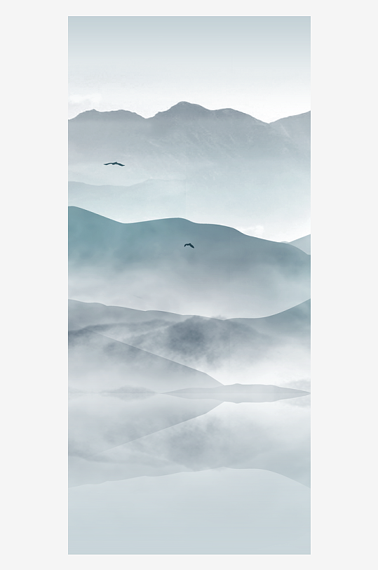 古风山水风景画装饰画-众图网