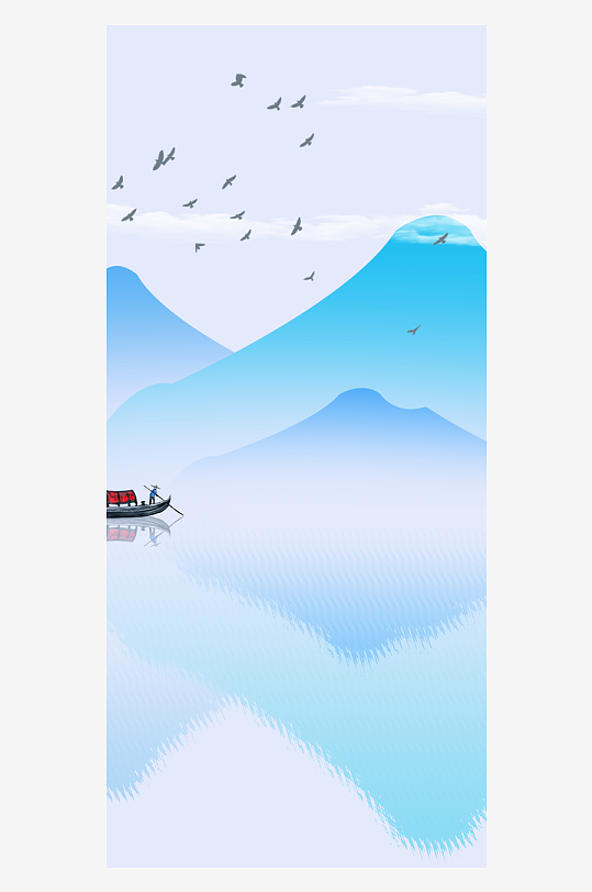 古风山水风景画挂画-众图网