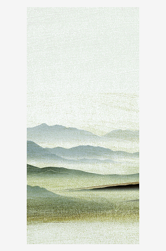 水墨山水中式风景画装饰画-众图网