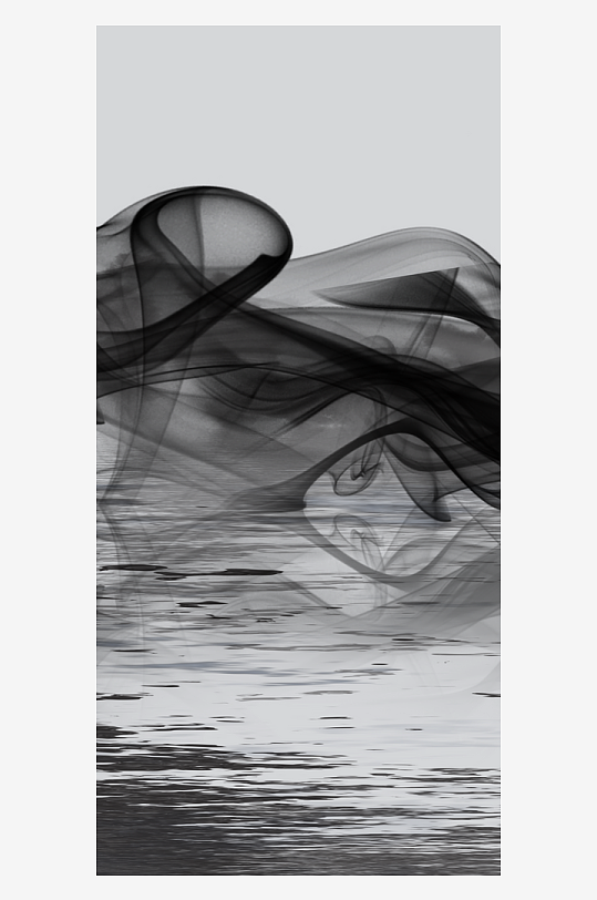 水墨山水中式风景画装饰画-众图网