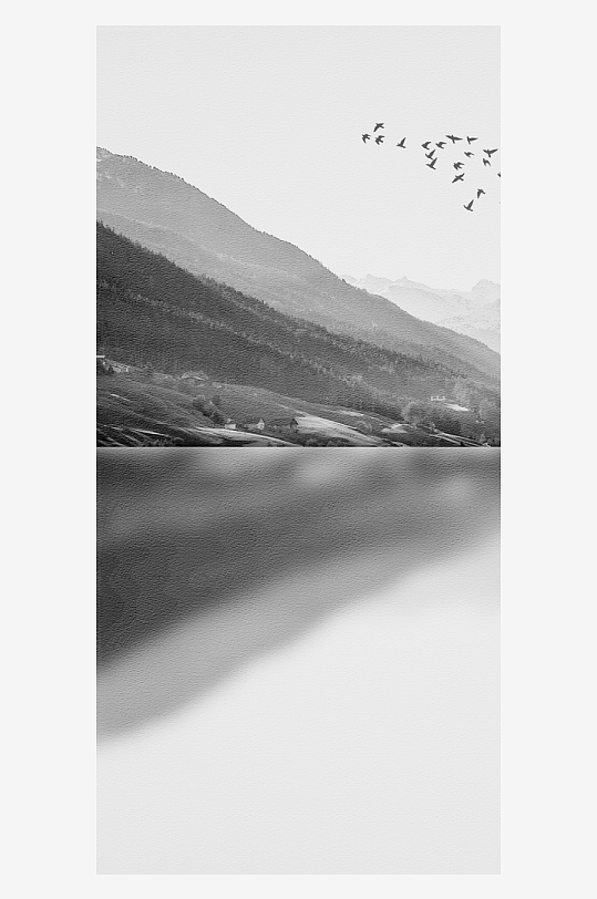 山水风景画中式装饰画-众图网