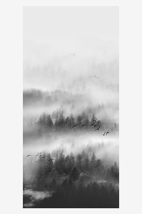 山水风景画中式装饰画-众图网