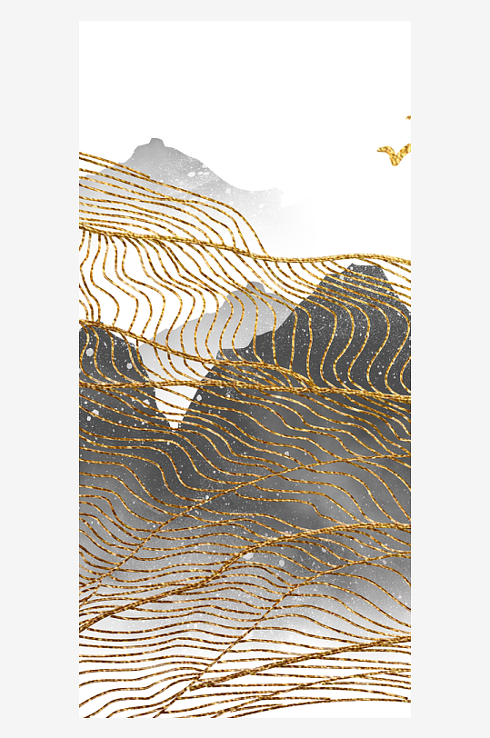 山水风景画中式装饰画-众图网