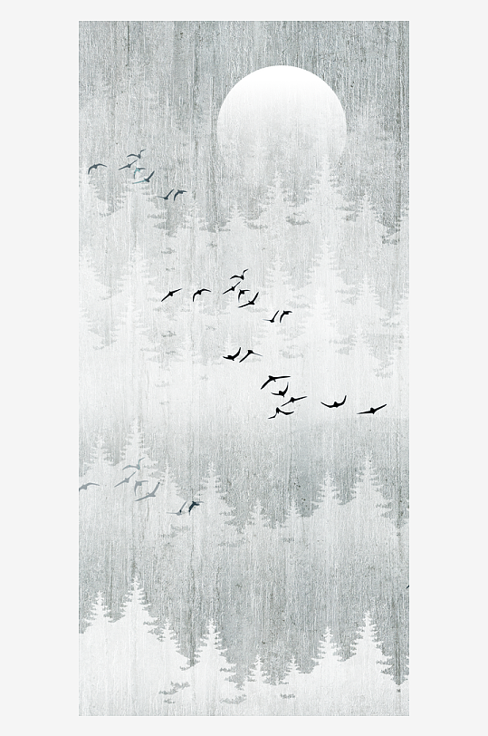 古风山水风景画装饰画-众图网