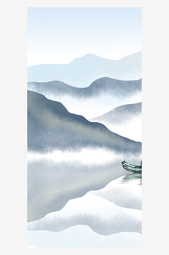 古风山水风景画装饰画-众图网