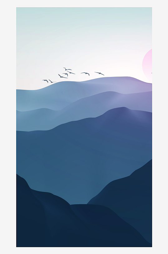 山水风景画中式装饰画挂画-众图网