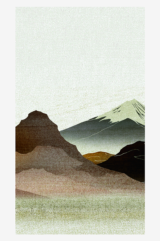 古风山水风景画装饰画-众图网