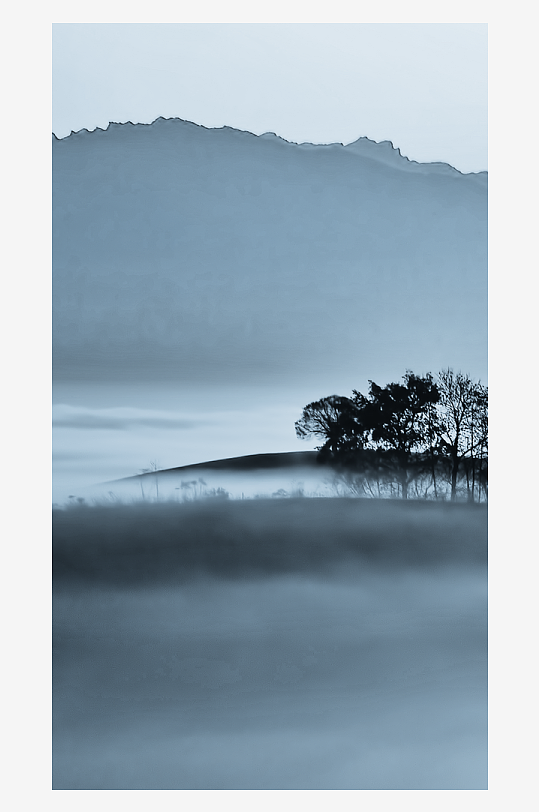 古风山水风景画装饰画-众图网