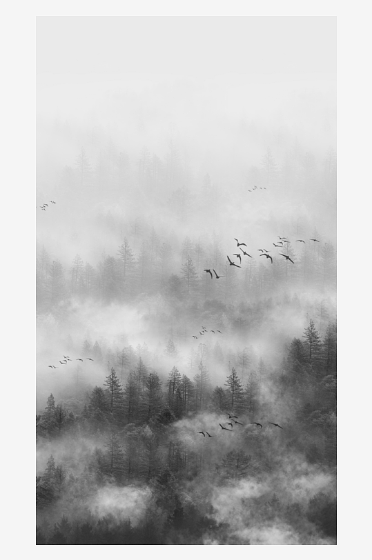 山水风景画中式装饰画-众图网