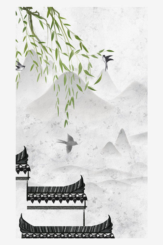 山水风景画中式装饰画-众图网