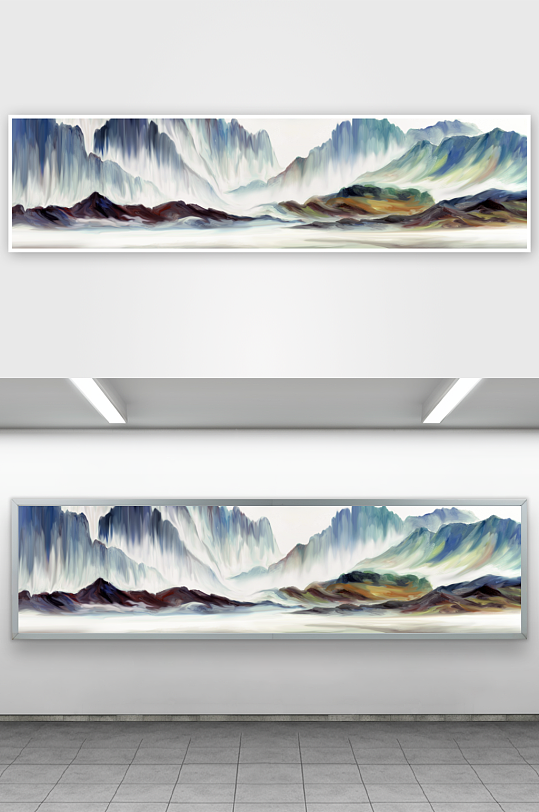 中式山水风景画装饰画-众图网