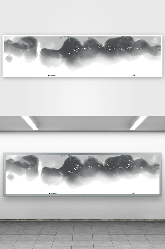 中式山水风景画装饰画-众图网