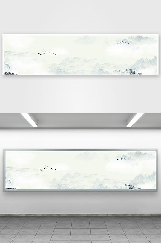 中式山水风景画装饰画-众图网