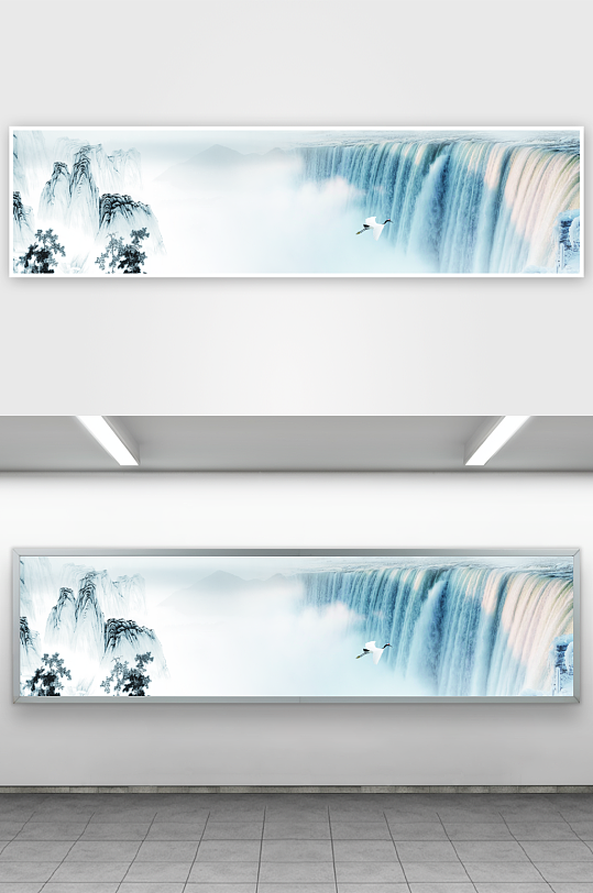 国风山水风景画装饰画挂画-众图网