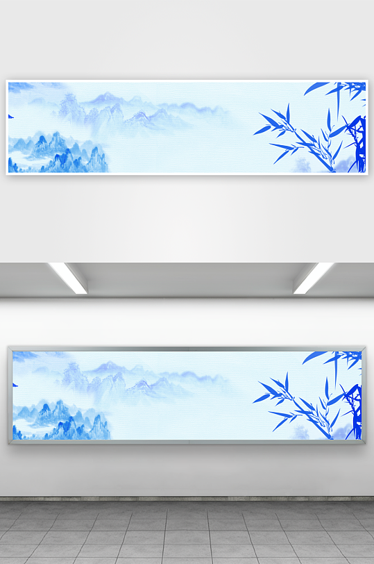 国风山水风景画装饰画挂画-众图网