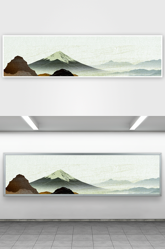 国风山水风景画装饰画挂画-众图网