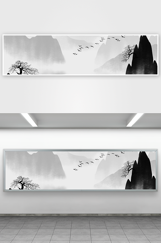 山水风景画装饰画-众图网