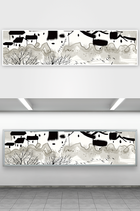 山水风景画装饰画-众图网