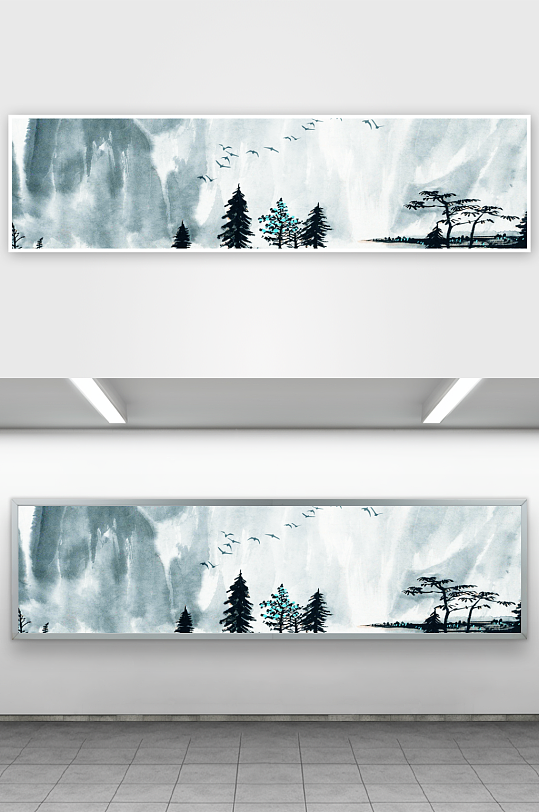 山水风景画装饰画-众图网