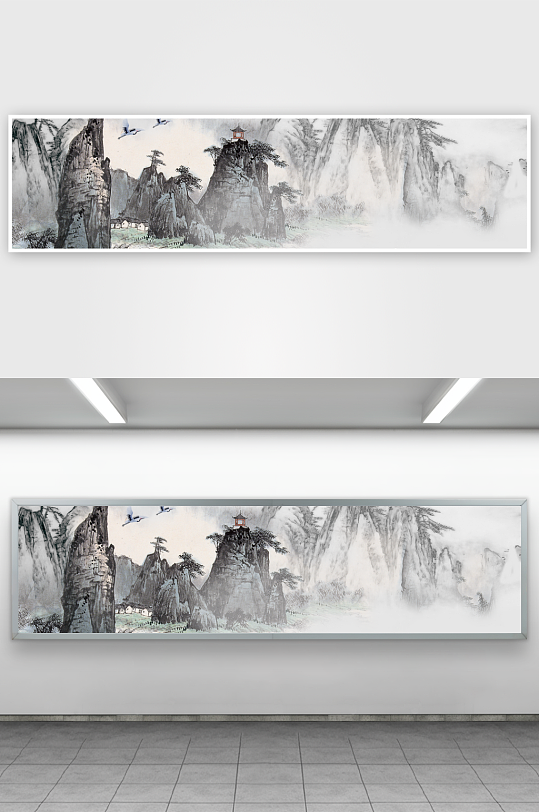 山水风景画装饰画-众图网