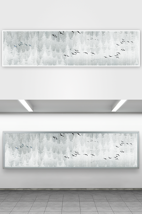 水墨山水风景画装饰画-众图网