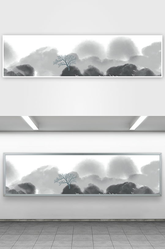 山水风景画装饰画挂画-众图网