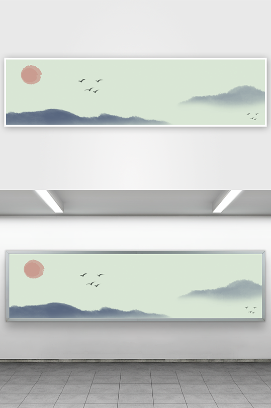 山水风景画装饰画挂画-众图网