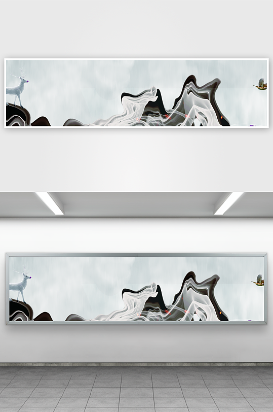 山水风景画装饰画挂画-众图网